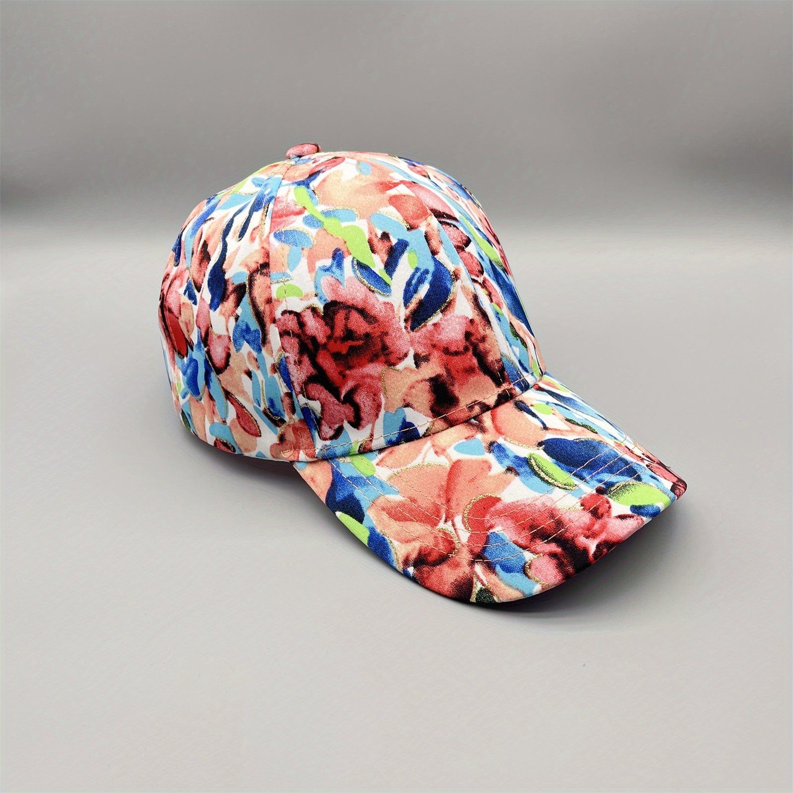 Colorful Flower Graffiti Baseball Cap Sun Hat For Women