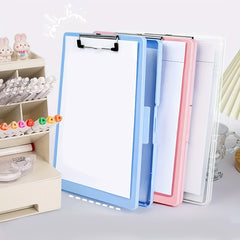 2in1 File Clipboard Storage Box Transparent Organizer Waterproof