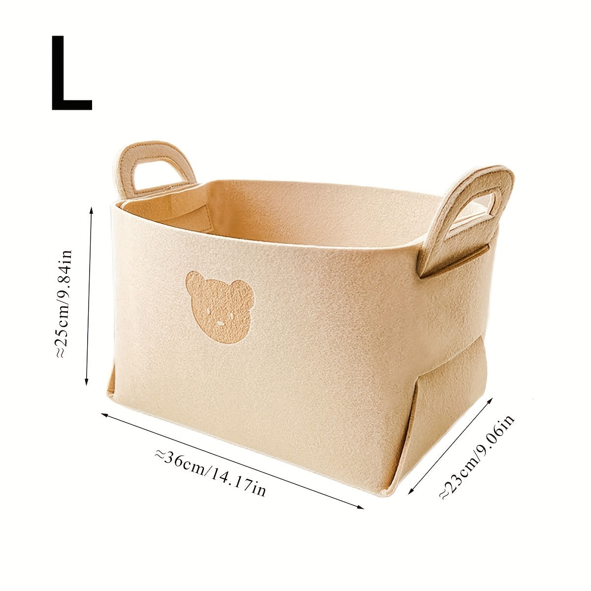 3pcs Felt Storage Baskets for Snacks Toys Books Clothes