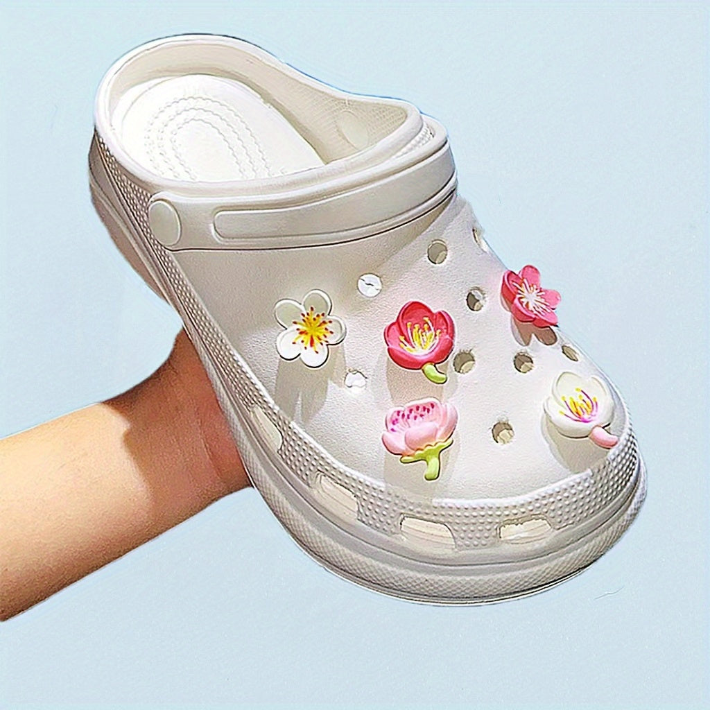 10pcs Flower Shoe Charms For Girls