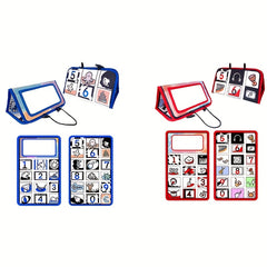 2pcs Interactive Foldable Time Mirror Toy Early Education Floor Game