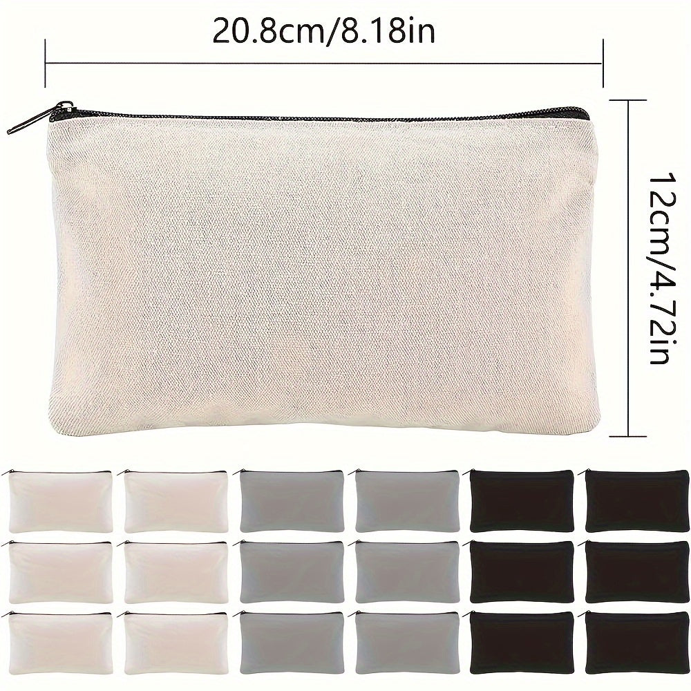 6pcs DIY Blank Canvas Pencil Case for Children