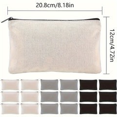 6pcs DIY Blank Canvas Pencil Case for Children