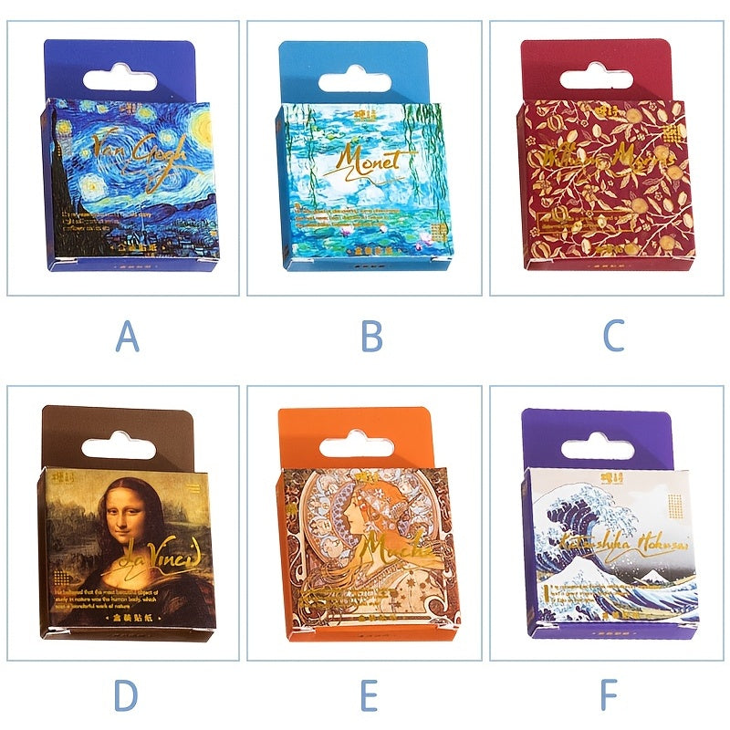 45pcs Retro Painting Stickers Scrapbook Journal Laptop Water Bottle Phone