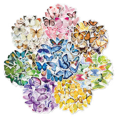 40pcs Butterfly Journal Stickers DIY Decorative Vintage Scrapbook Stickers