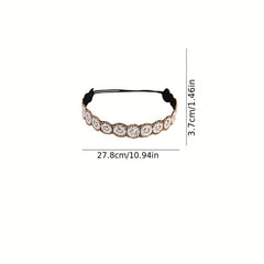 Crystal Rhinestone Headband Beaded Headband Elastic Hair Bands For Women
