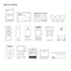 15pcs Pattern Note Paper DIY Decor Material for Message Note Book