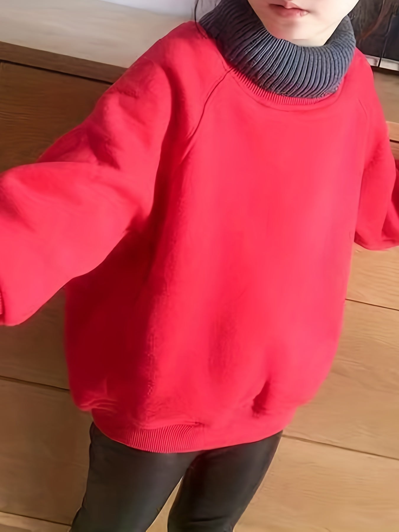 Girls Turtleneck Hoodie Sweatshirt Pullover