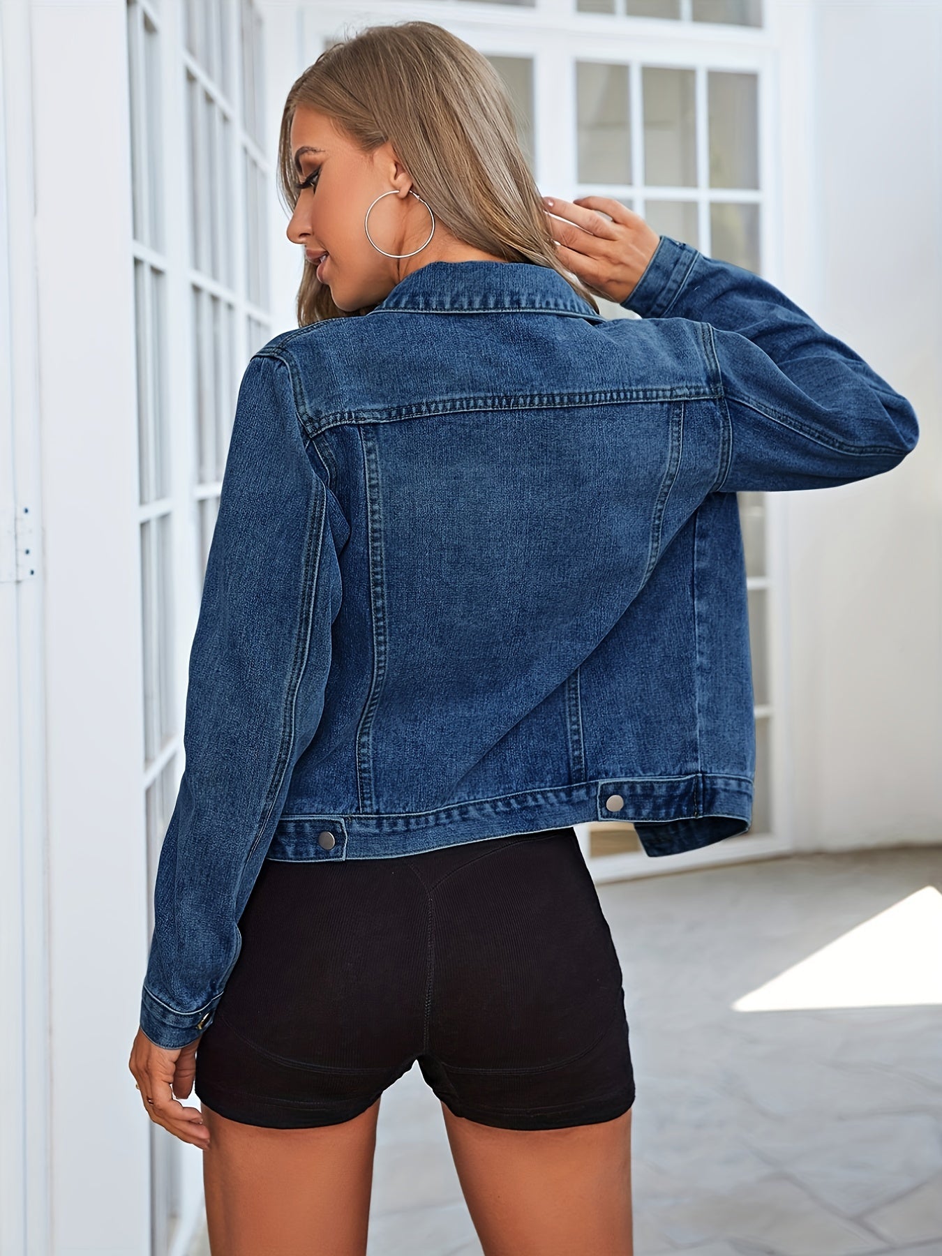Classic Denim Coat Single Breasted Jacket