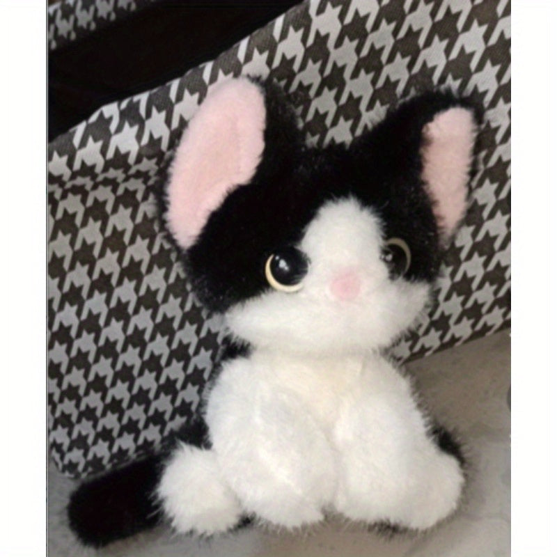 Cute Cat Plush Toy Soft Fluffy Kitten Stuffed Animal Desk Decor Gift