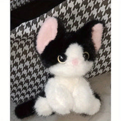 Cute Cat Plush Toy Soft Fluffy Kitten Stuffed Animal Desk Decor Gift