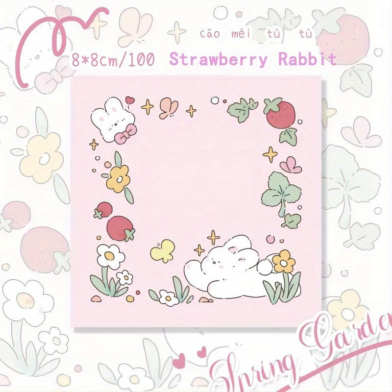 1 Piece 100 Sheets Spring Garden Series Fresh Art