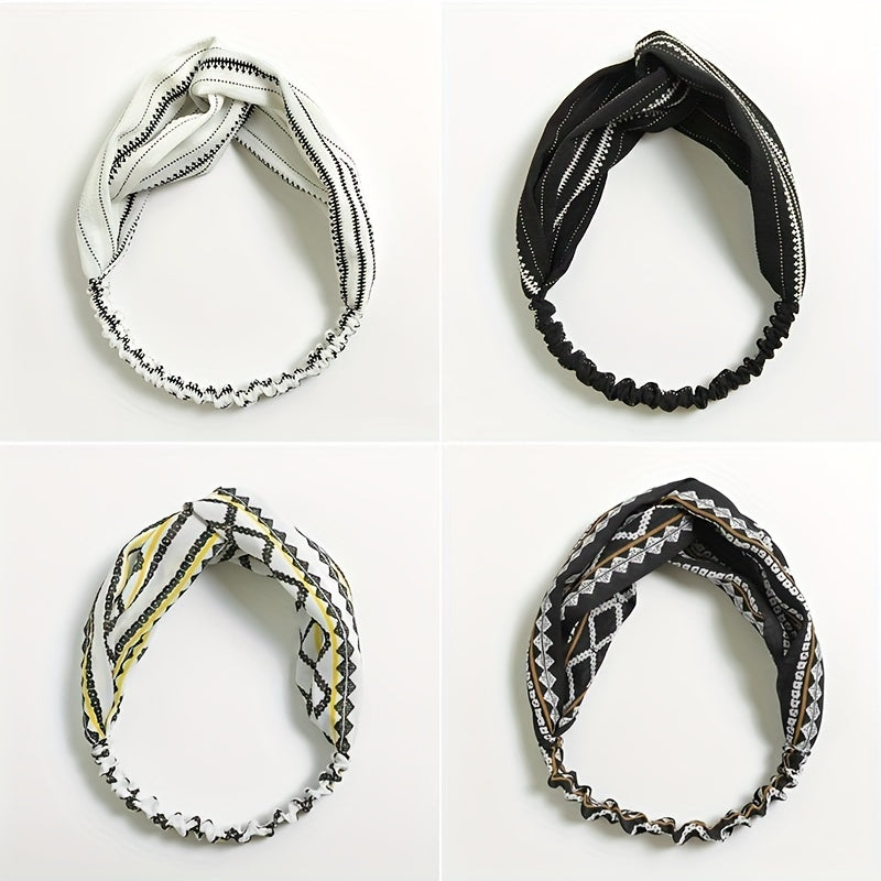 Floral Sports Sweatband Leopard Snake Headband