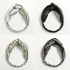 Floral Sports Sweatband Leopard Snake Headband