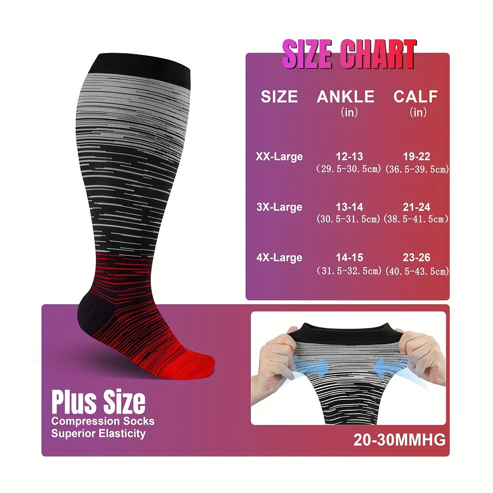 Compression Socks 20 30 Mmhg Wide Knee High Socks