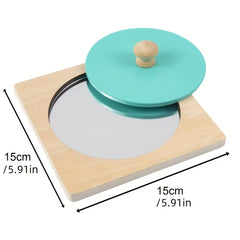 Interlocking Wooden Mirror Puzzle Busy Board for Toddlers