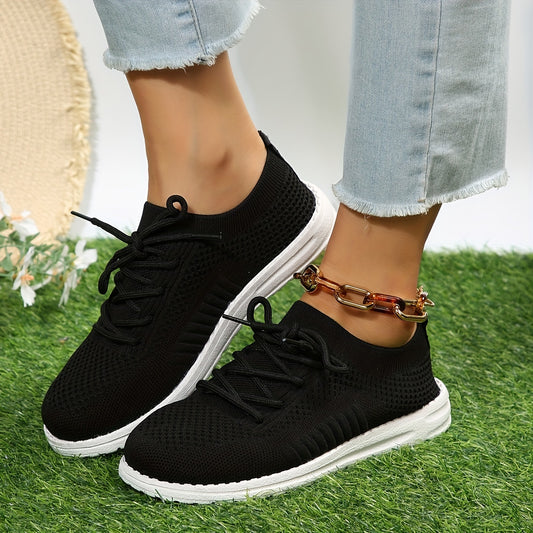 Women's Breathable Lace Up Sneakers Lightweight Outdoor Shoes