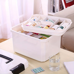 Portable First Aid Box Medicine Pill Organizer Storage Box Two Sizes