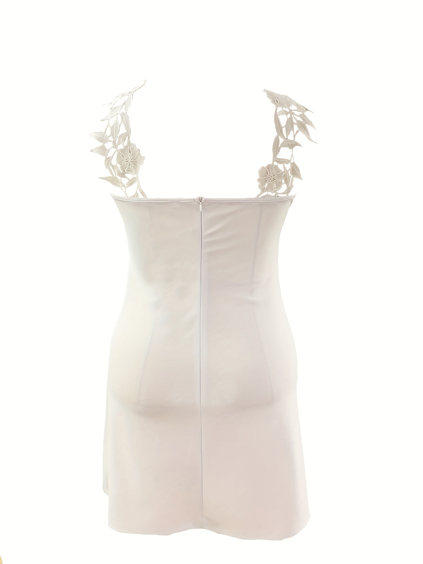  Lace Strap Stretch Cami Dress