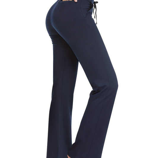 Flared Trousers With Pockets for Fitness Yoga Running