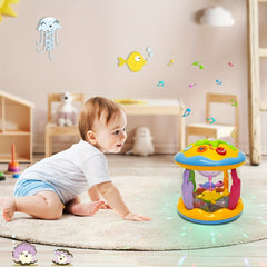 CATNA BUTY Baby Musical Play Gym with Ocean Projector Lights ABS Material