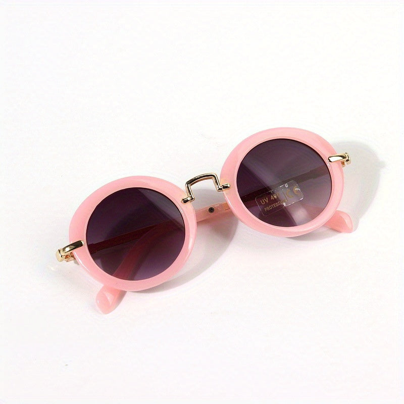 Vintage Y2K Round Frame Sunglasses Sun Protection