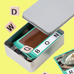 Magnetic Puzzle Game Box with 26 Letters & Vocabulary Cards