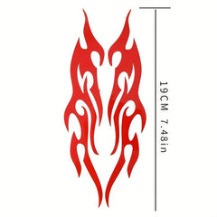 Flame Car Sticker Set for Bumper Hood Rearview Mirror Head Cover Scratches