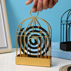 Bird Cage Mosquito Coil Holder Iron Mosquito Repellent Incense Rack