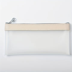 Transparent Frosted Pencil Case Zipper Cosmetic Storage Bag