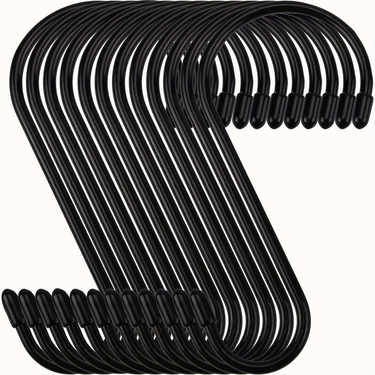 12pcs Long Hooks Silicone Metal Shower Curtain H