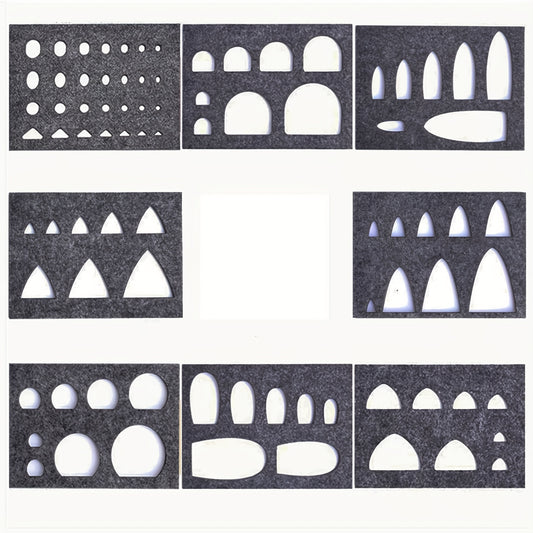 8 Packs Wool Felt Mold Template Kits for Plush Toy Craft