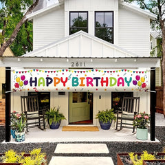 Happy Birthday Banner Christmas Halloween Thanksgiving Gift