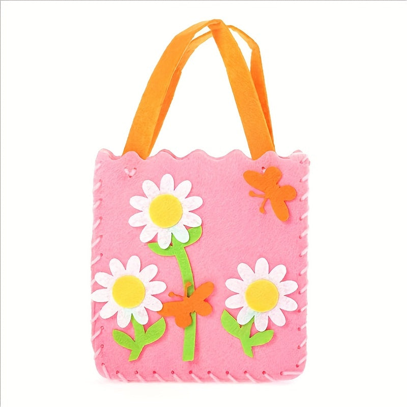 Kids Handbag Sewing Kit with Safety Needle & Felt Fabric