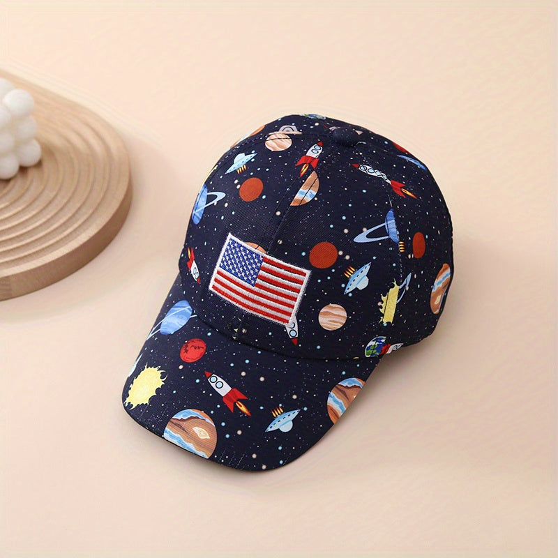 Kids Adjustable Baseball Cap with Starry Sky Embroidery