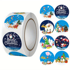 500pcs Cartoon Christmas Theme Gift Label Stickers Self adhesive Paste Stickers