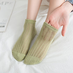 8 Pairs Lightweight Cutout Mesh Ankle Socks Women's Stockings