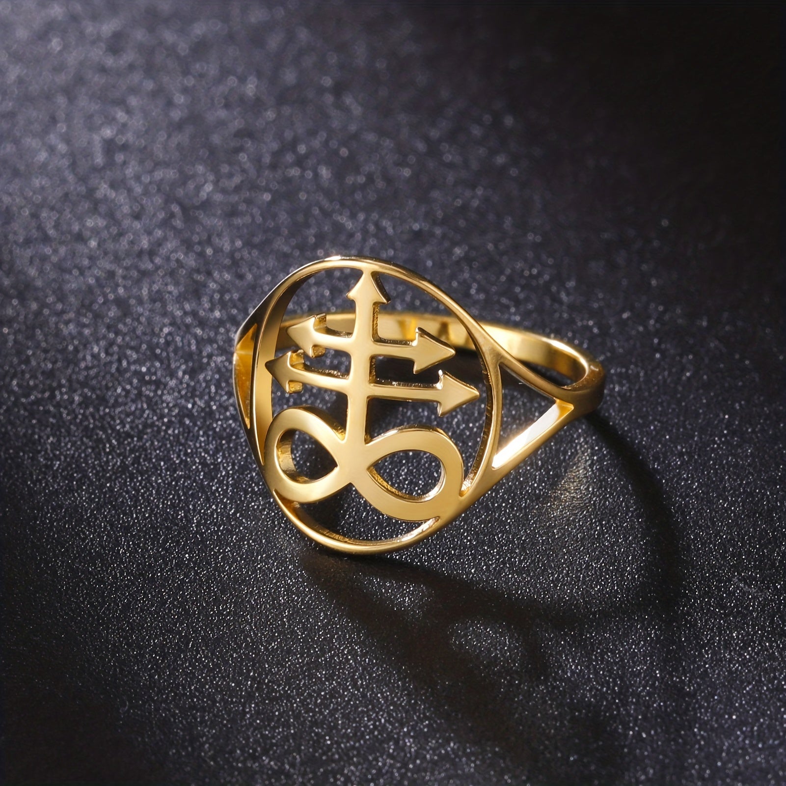 Church Symbol Stainless Steel Men's Ring