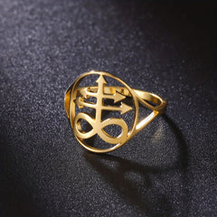 Church Symbol Stainless Steel Men's Ring