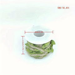 1 Roll Gift Decor Leaf Rope Holiday Gift Decor Supplies Christmas Party