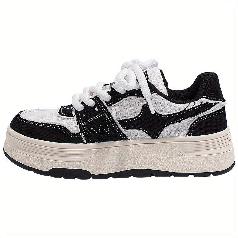 Women's Star Pattern Lace-up Skate Shoes Retro Sports Sneakers