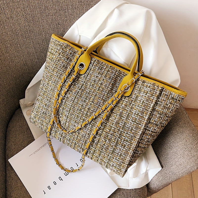 Large Capacity Shoulder Bag Top Handle Portable Handbag