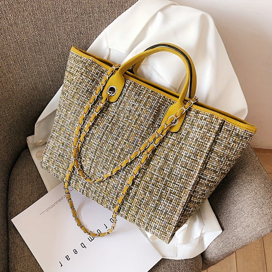 Large Capacity Shoulder Bag Top Handle Portable Handbag