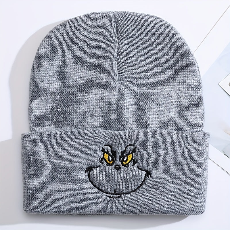 Embroidered Ski Knit Cap Beanie Hat Keep Warm Men Women
