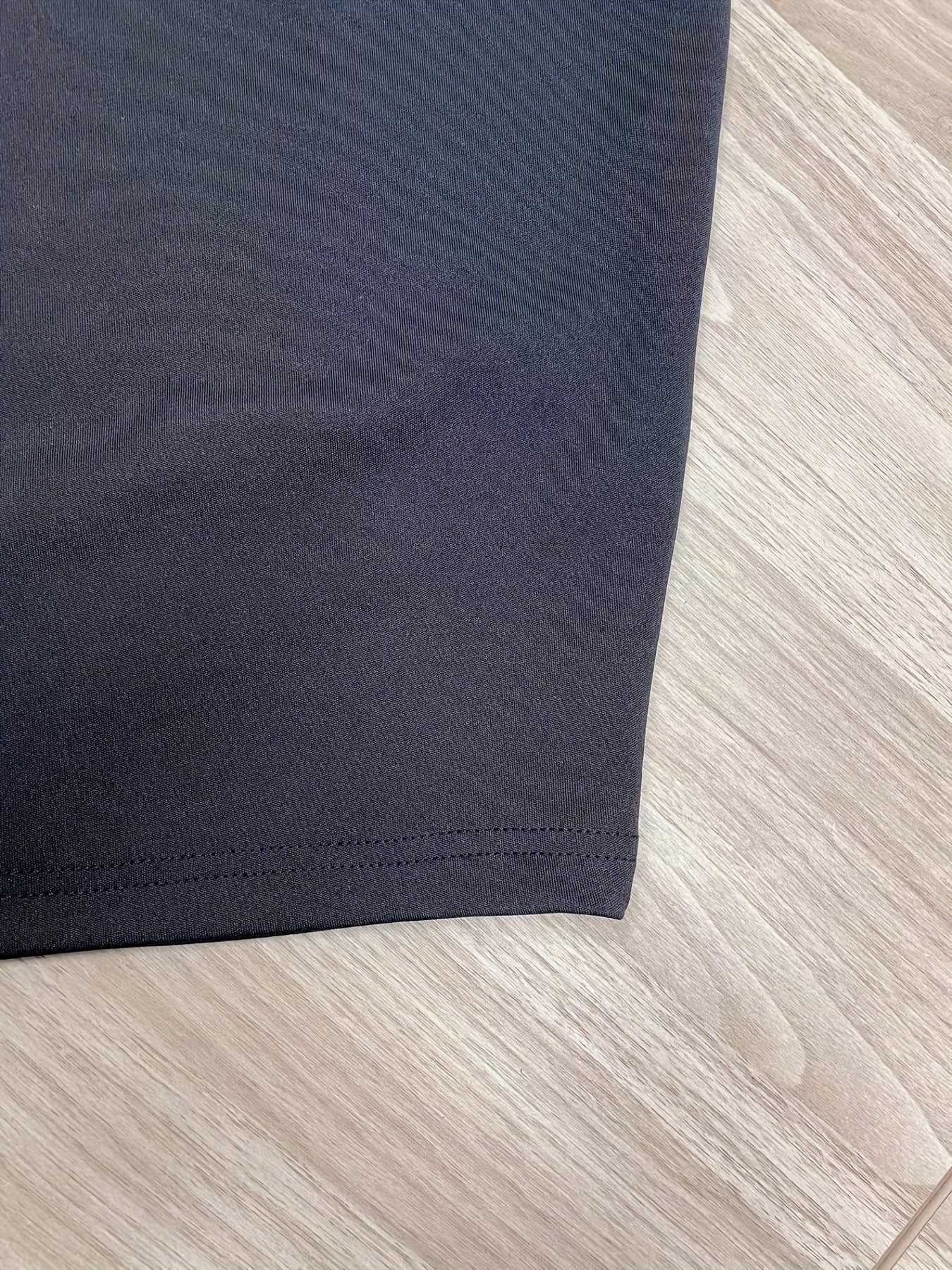  Solid High Rise Stretch Slim Fit Knee Length Skirt