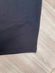  Solid High Rise Stretch Slim Fit Knee Length Skirt