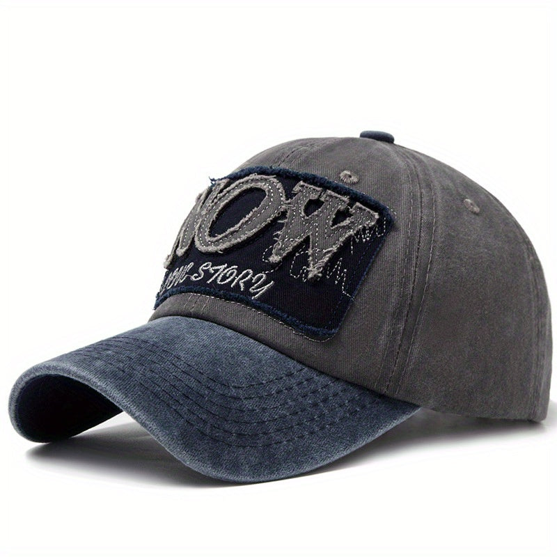 Vintage Embroidered Baseball Cap Unisex Cotton Sun Hat