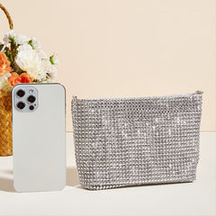 Glitter Evening Bag Women's Glamorous Clutch Bag With Chain Stylish Purse