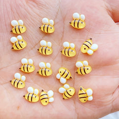 10Pcs Mini Honeybee Resin Figurines for Jewelry Making & Accessories