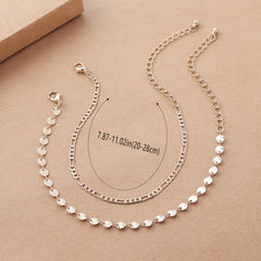 2 Pcs Sunflower Anklet Set Minimalist Foot Jewelry